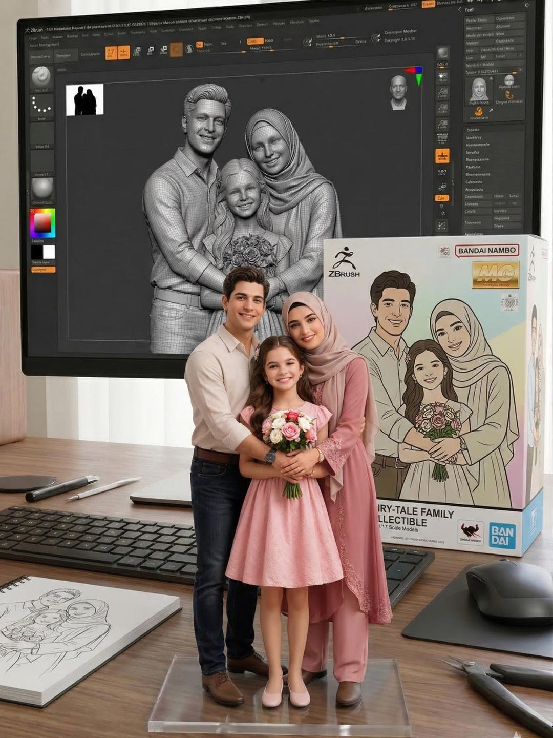 Personalized Custom 3D Figurine From Your Photo Digital Character Model ...