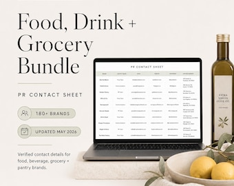 Food, Drink + Grocery Brand PR Contact List