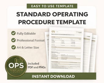 Modelo de Procedimento Operacional Padrão, Fluxo de Trabalho Empresarial (Download Digital)