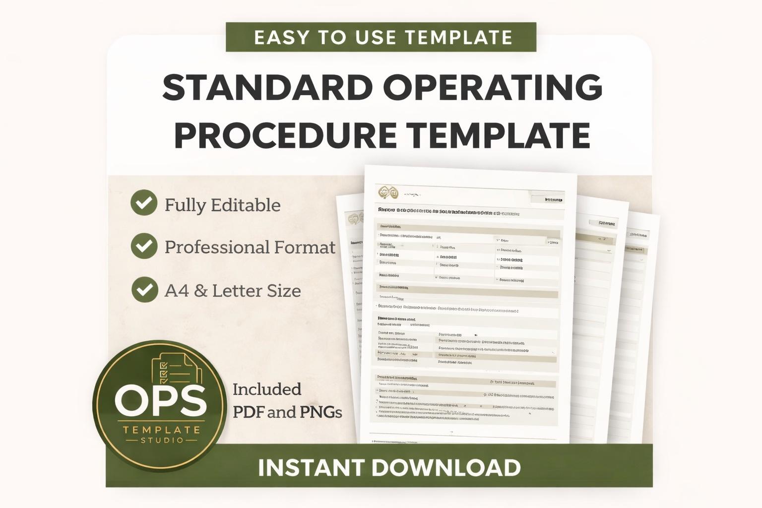 Standards For Operating Standard Operating Procedure Template, Business Workflow Process ...