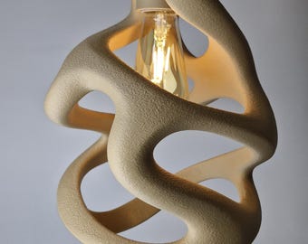 Organic Sculptural Pendant Lamp Spiralium Lamp Textured