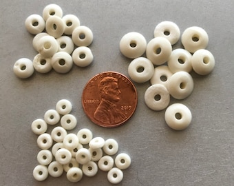 20 ivory  bone spacer bead