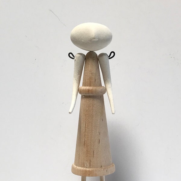 Small ready to decorate  wooden art doll from.
