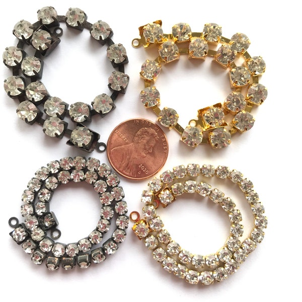 Rhinestone Cup Chain Etsy