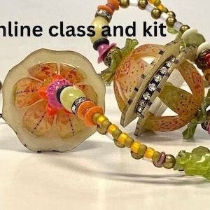 shrink plastic bead making necklace online   class  julie haymaker