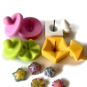 Shrink plastic bead mold  handmade   bead making  4 set  mold   creates   4  shapes of bead cap style beads  .