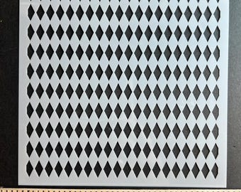 harlequin diamond  reusable stencil 5 x 5 inches