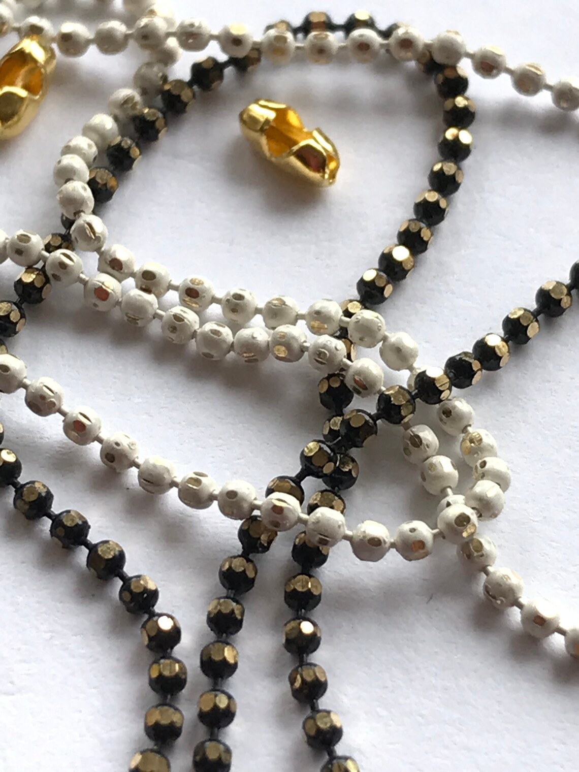 1 Yard Black Ball Chain White Ball Chain Etsy