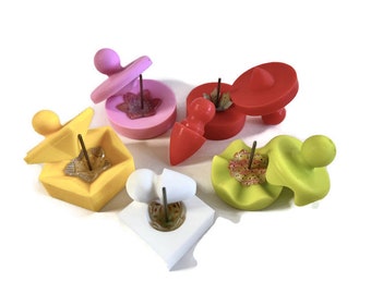 Shrink plastic bead mold  handmade  bead making  5 set  mold   creates 6  shapes of bead cap style beads  .