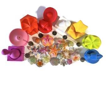 Silicone Shrink Plastic Bead Molds: 9 Bead Cap Styles, DIY Jewelry Making