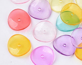 2 ounce, transparent spacer beads in color mix