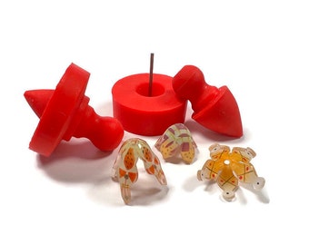 Shrink plastic bead making  mold  for cone shapes by julie haymaker's shrinkets