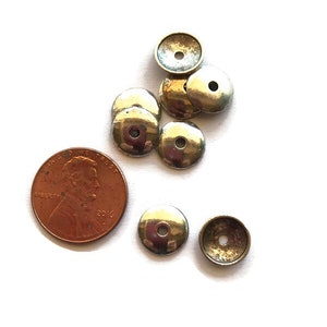 30 -domed  silver bead cap