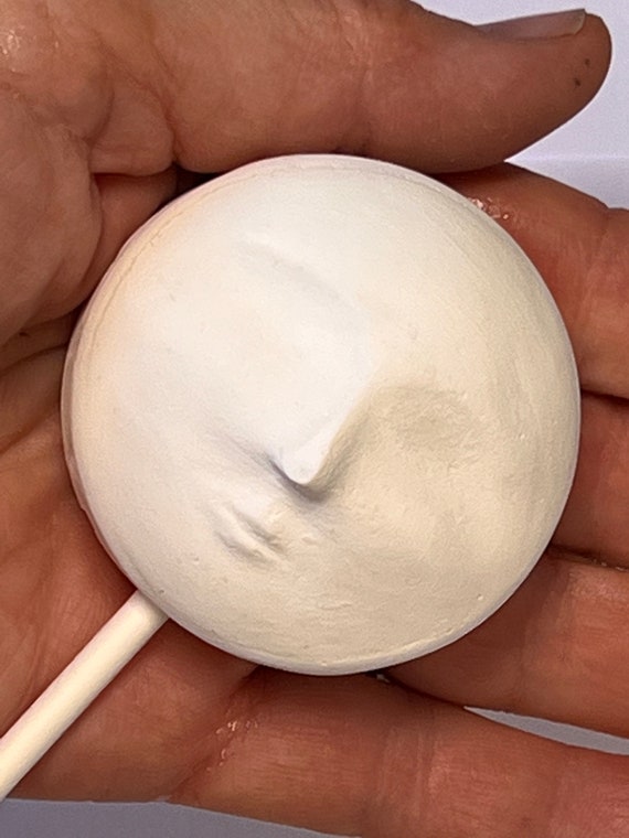 handmade cast moon face doll head