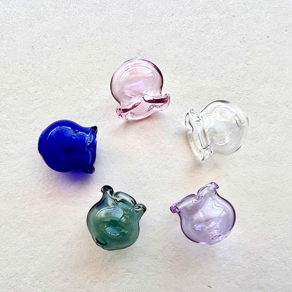 2-blown glass flower  beads