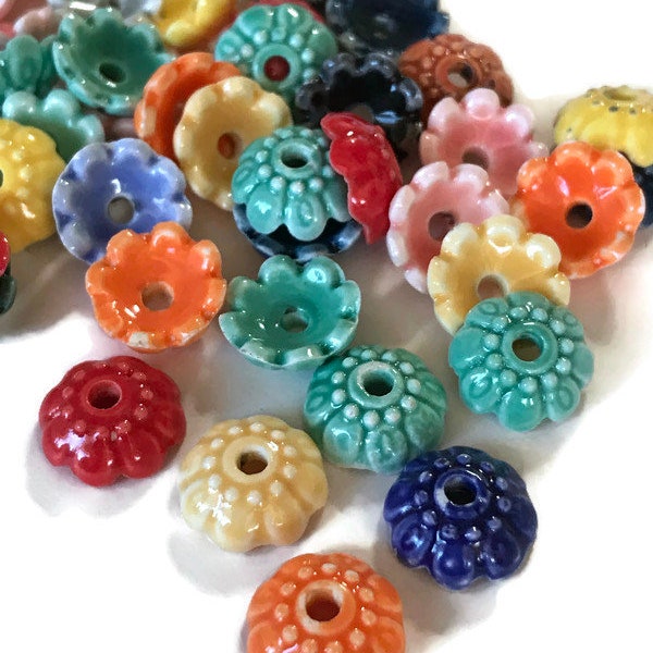 Ceramic Bead Cap Etsy