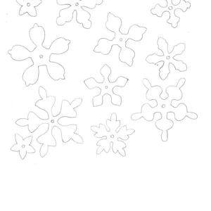 40, Shrink plastic  cut out flower shapes julie haymaker&#39;s shrinkets