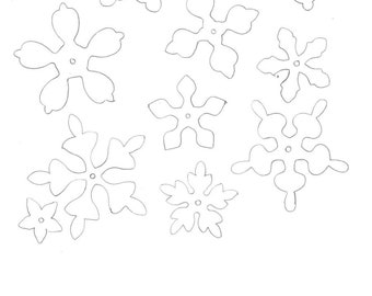 40, Shrink plastic  cut out flower shapes julie haymaker's shrinkets