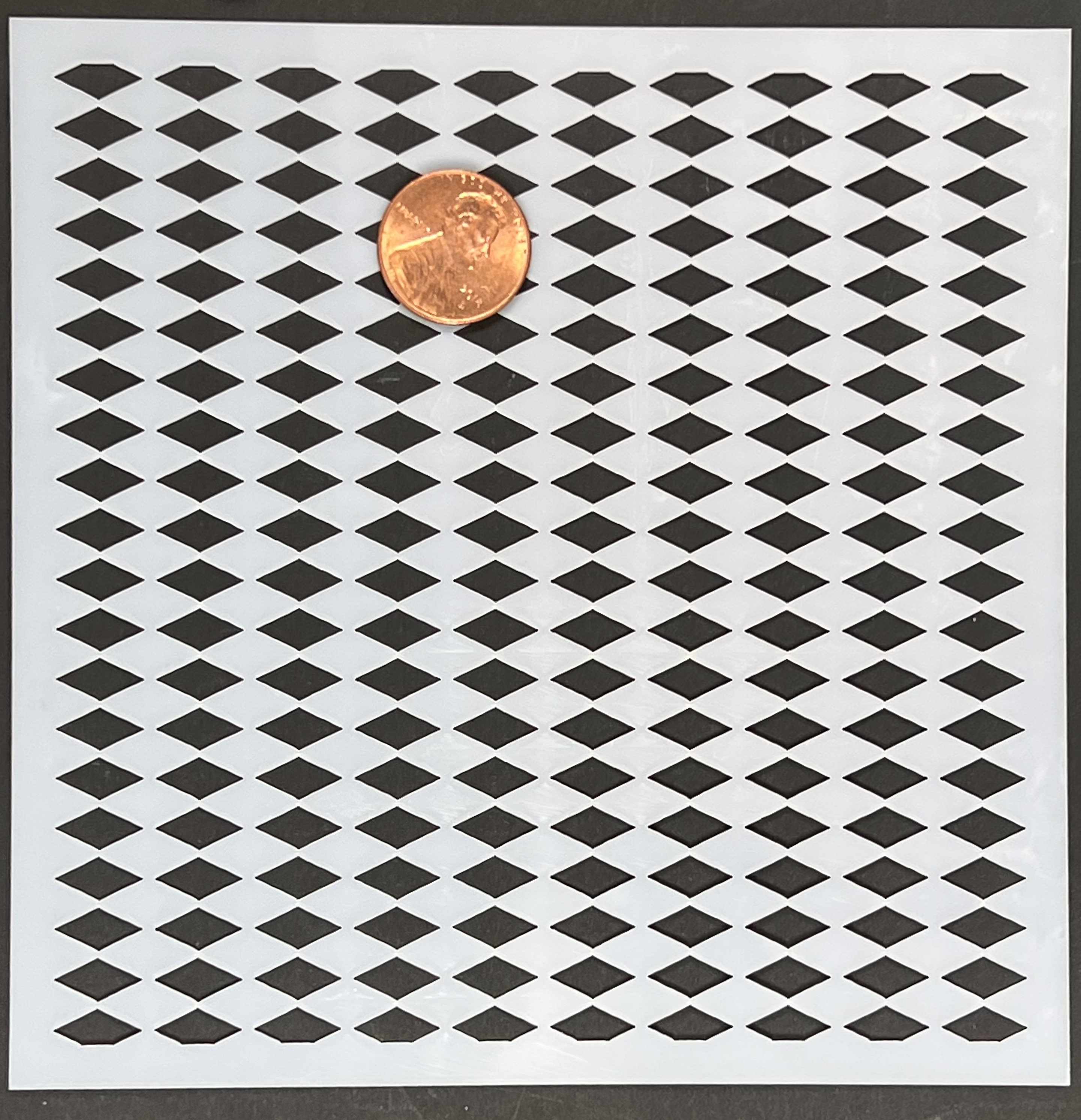 harlequin  diamond  reusable stencil 5 x 5 inches