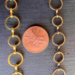 2  feet - solid brass chain , mother son