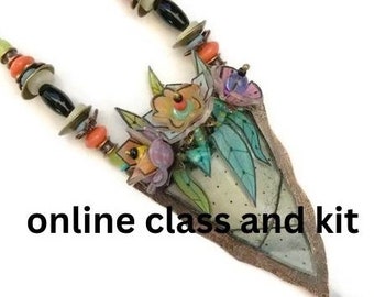 Shrink plastic class  and handmade bead making  pendant   by Julie haymaker