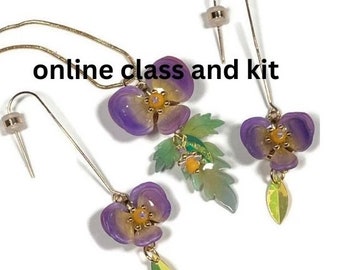 online pansy necklace  class and kit