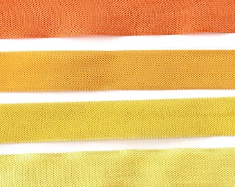 rayon yellow and orange natural ribbon  2 yards of each color