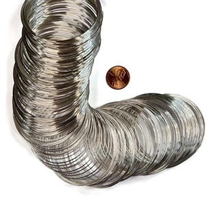 memory wire steel color  bracelet size  22 gauge -   50 coils