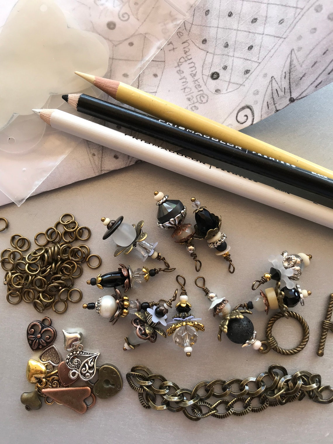 Shrink Plastic Heart Bracelet Online Class and Kit . Julie Etsy