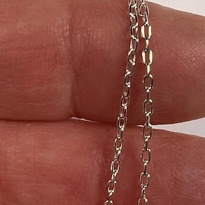 silver Small link cable chain  2 yard   silver  tone brass