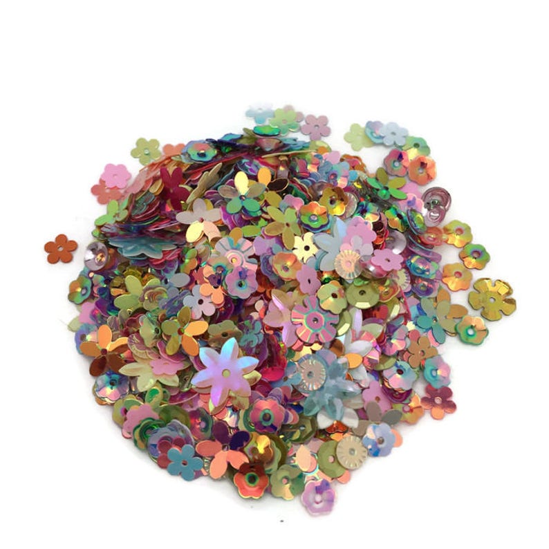 1 oz-iridescent sequin mix multi color shape and size mix image 2