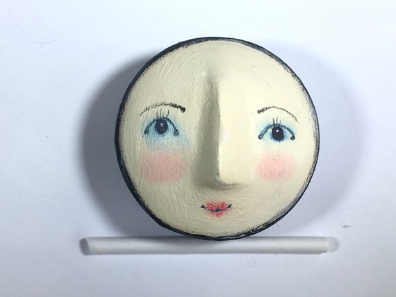 Cabeza de muneca de arte popular cara pintada a mano yeso fundido a mano. Etsy Mexico