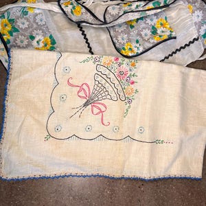 vintage katoenen linnen borduurresten