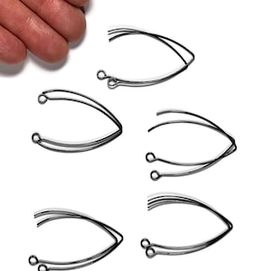 5 pairs black wire jewelry earring  hooks