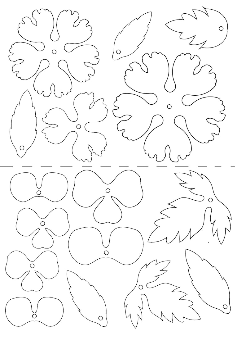 Shrink Plastic Flower Shapes Pansy and Peony Etsy