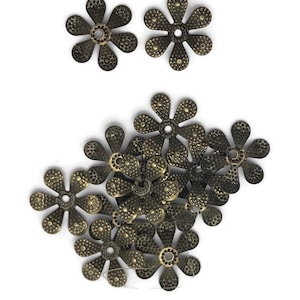 30 -  flower filigree bead cap