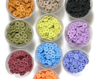 1 ounce, 8mm heshi bead polymer clay choose color