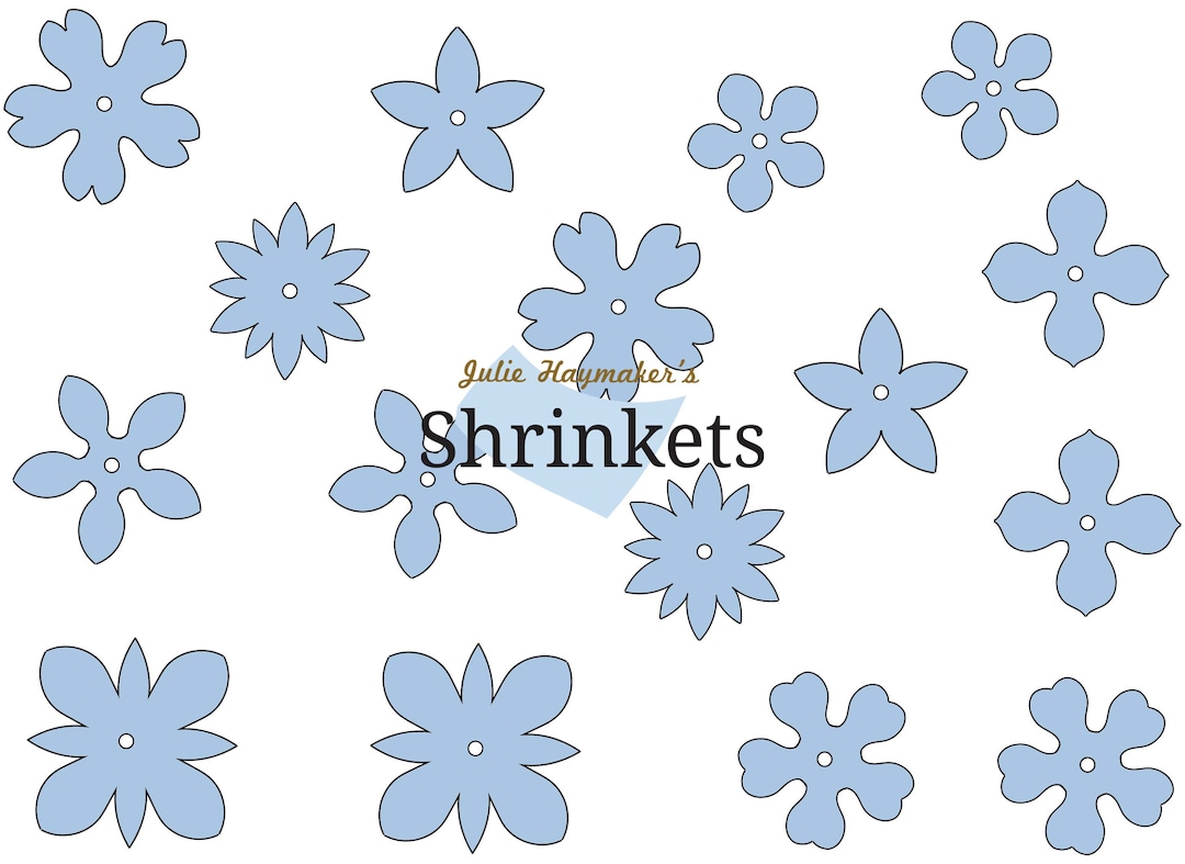Shrink Plastic Flower Template SVG File Etsy