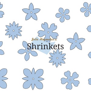 shrink plastic flower template SVG  file