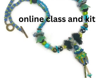 Online shrink plastic necklace kit and class