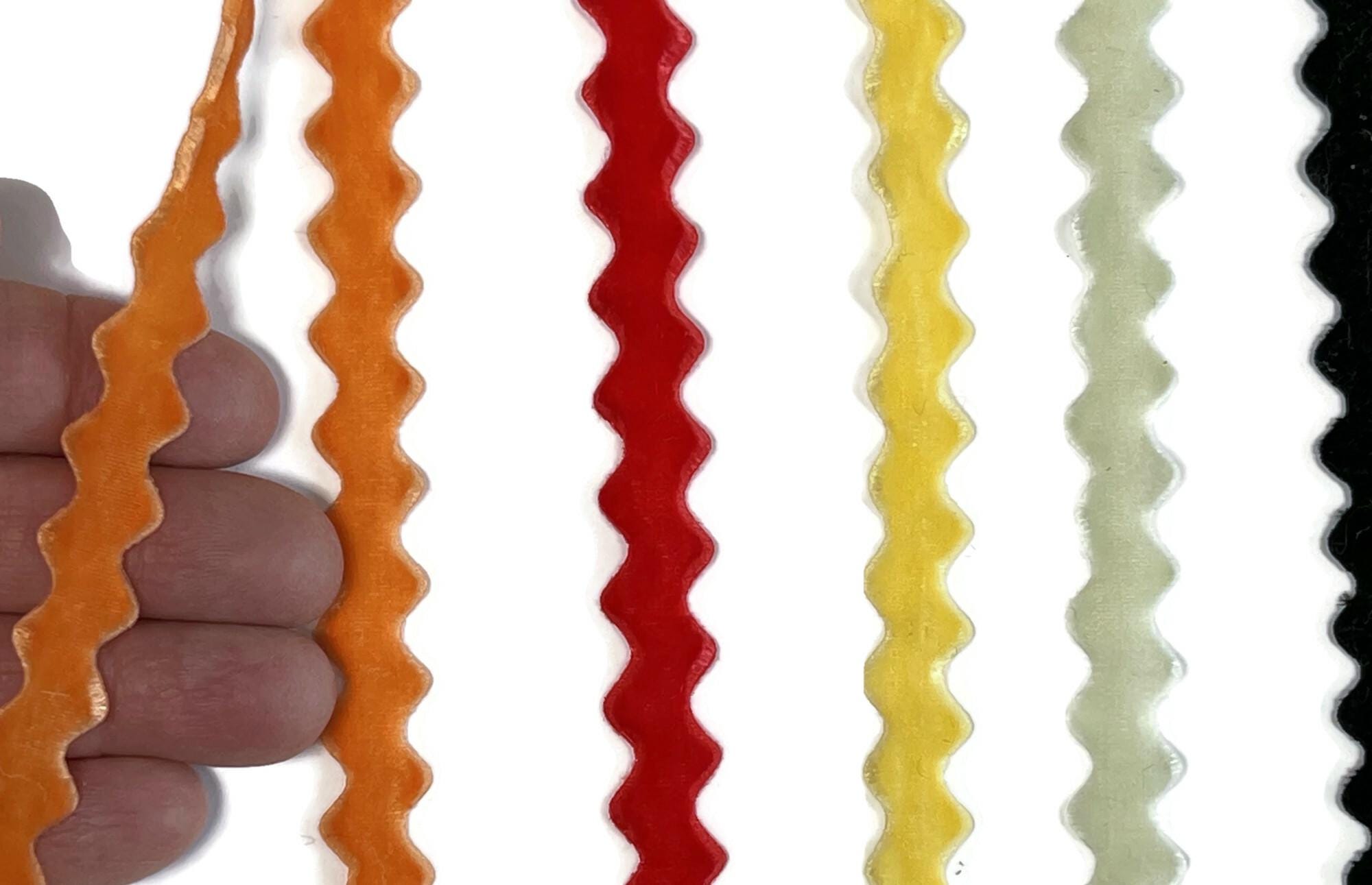 Velvet Ric Rac Trim – 1/2 Inch Polyester Zig Zag Sewing Supply by Yard ...