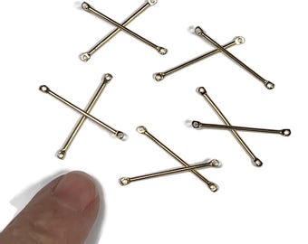 10, łączniki prętowe, stal nierdzewna złota 25 x 1 mm