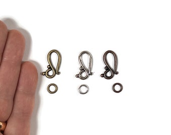 10セット - シェパーズフックネックレス留め具