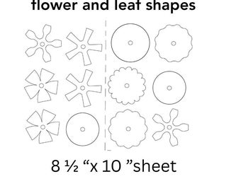 3 sheets , DIY Shrink plastic flower shapes Shrinkets  by Julie Haymaker