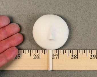 Testa di bambola fai da te con tecnica mista - Pronta da dipingere, rotonda, per la creazione di bambole modificate