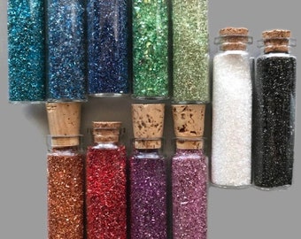 1 1/2 oz  -German glass glitter ,choose your color , very fine grit glitter ,