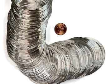 memory wire steel color  22 gauge - one roll 50 coils