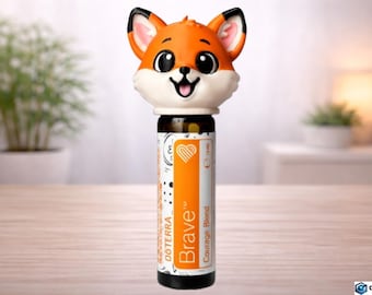 Süßer Fuchs Rollerflaschen-Aufsatz für Kinder | Essential Oil Roller Topper für doTERRA Kids | 3D gedruckt | für 10 ml | ohne Flasche