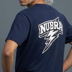 Lightning Bolt Streetwear T-Shirt, Bold Graphic Back Print Tee, Urban Street Style Shirt, Minimal Graphic Tee, Casual Unisex Shirt, Nubra image 1