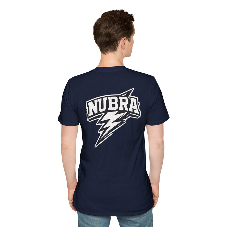 Lightning Bolt Streetwear T-Shirt, Bold Graphic Back Print Tee, Urban Street Style Shirt, Minimal Graphic Tee, Casual Unisex Shirt, Nubra image 3